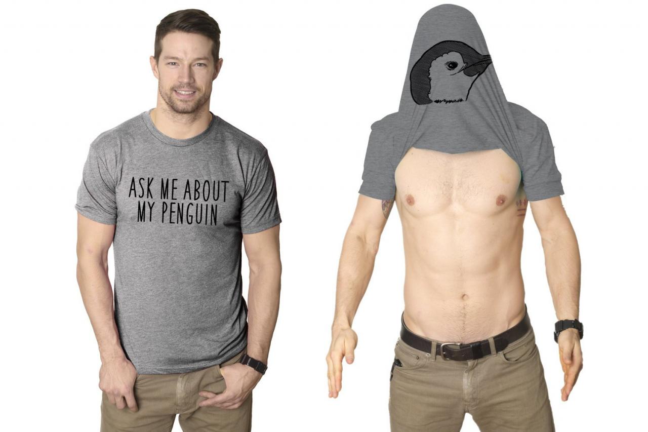 Penguin Shirt Ask Me About My Penguin Funny Shirt Mens Funny T