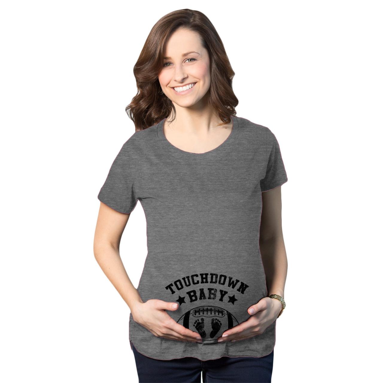 Football Maternity Shirt Touchdown Baby Pregnancy Shirt Football