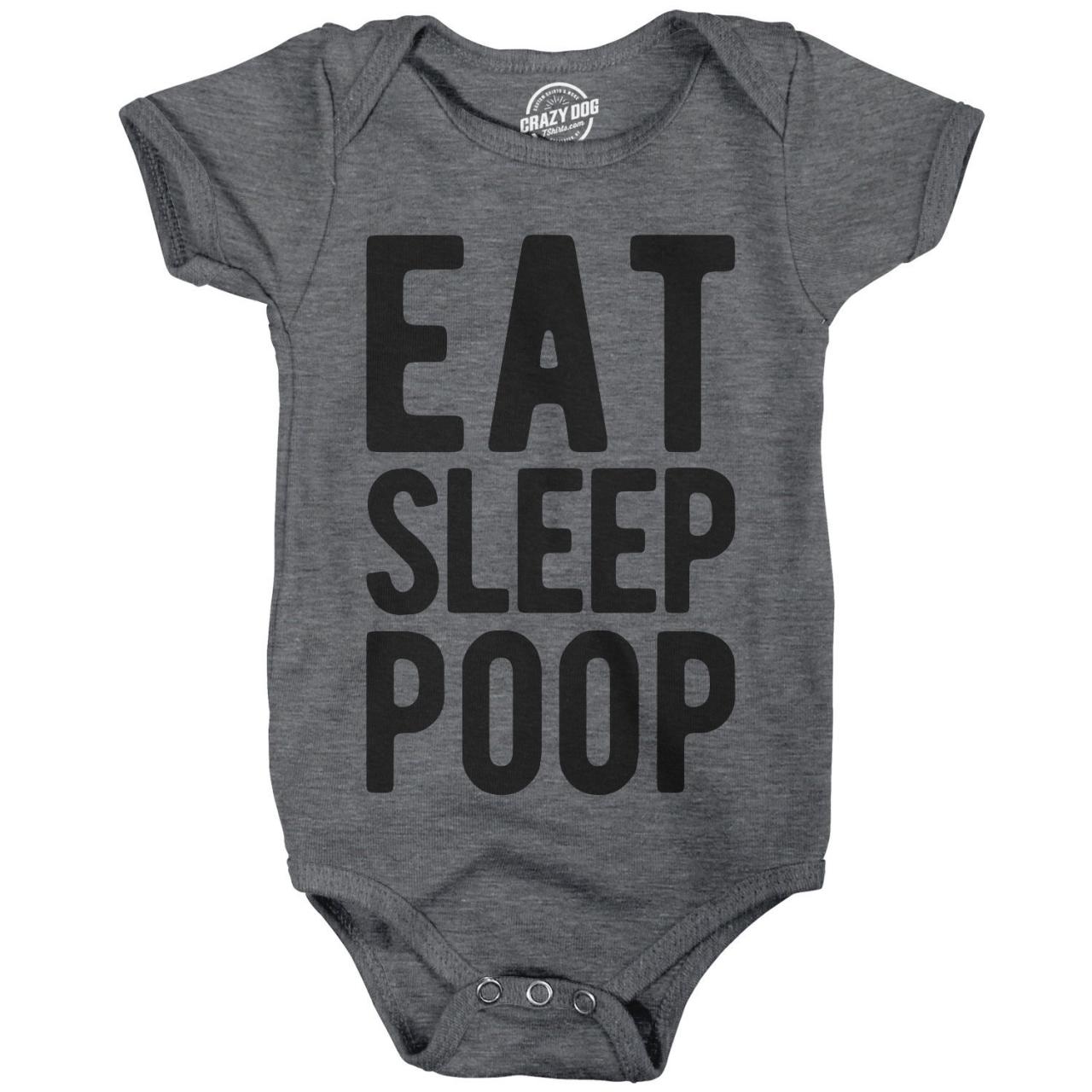 Baby Romper Eat Sleep Poop Funny Baby Clothes Rompers With