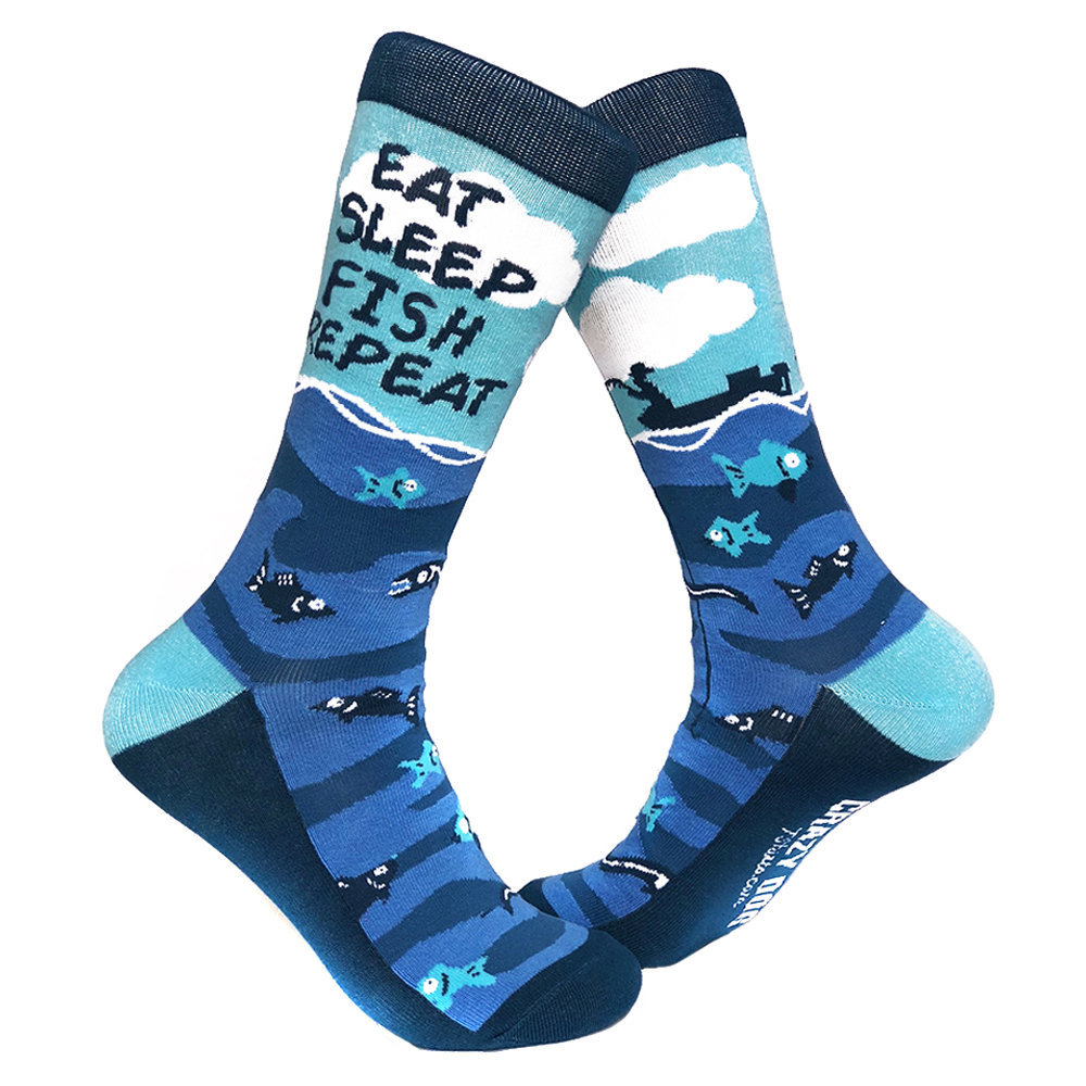Funny Dad Socks, Eat Sleep Fish Repeat Socks, Funky Fishing Socks, Fisherman  Gifts Under 20, Fish So on Luulla