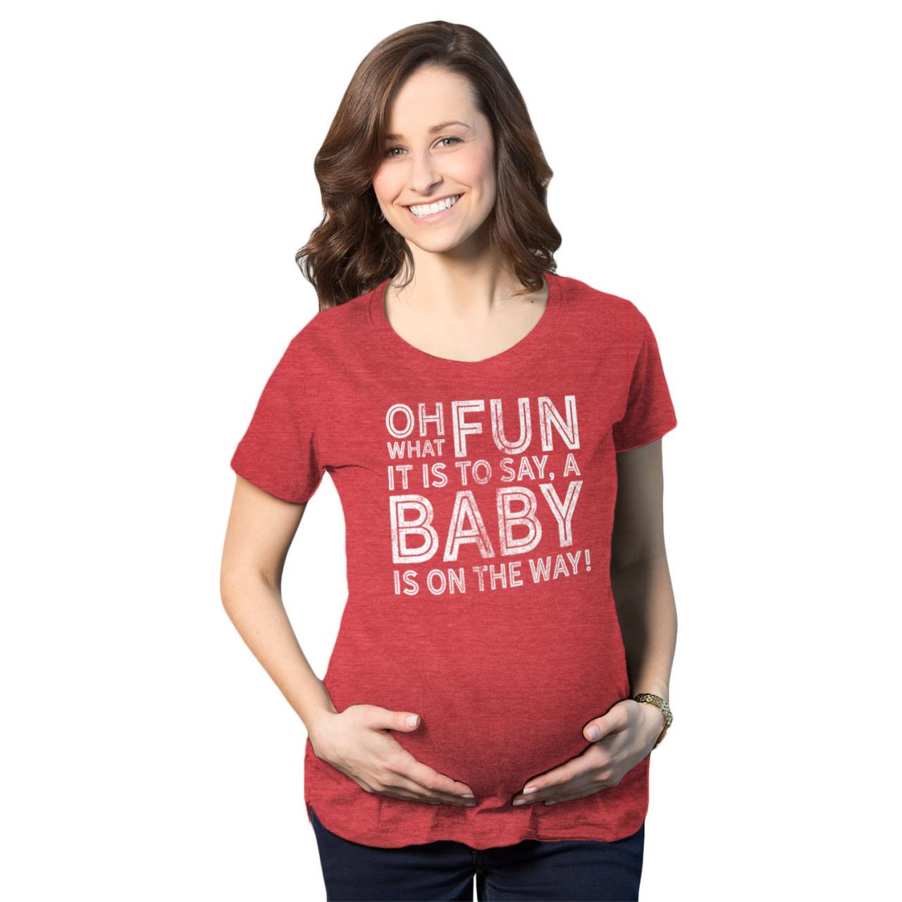 Maternity Shirts For Christmas Pregnant Xmas Shirt Red Festive