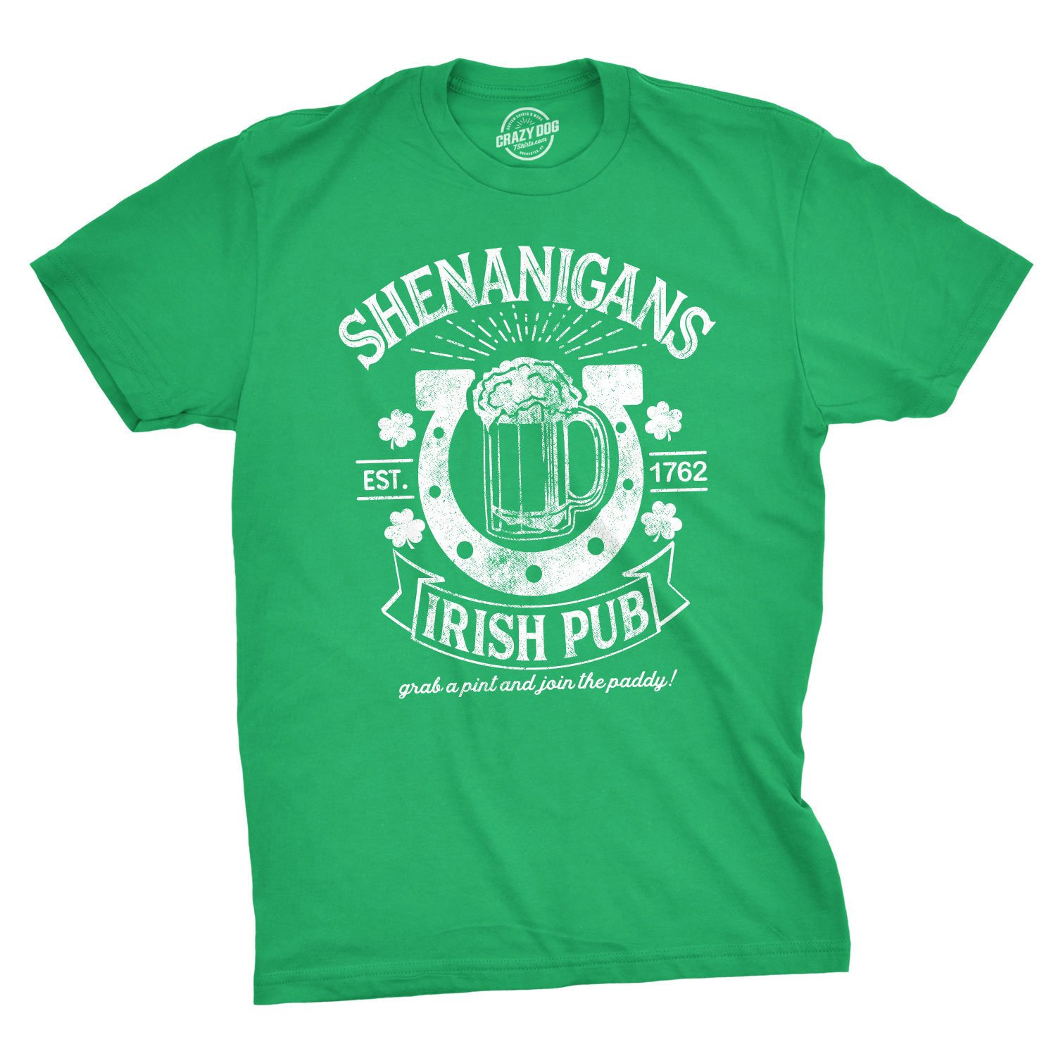 Shenanigans Irish Pub T Shirt Saint Patricks Day Shirt Lucky