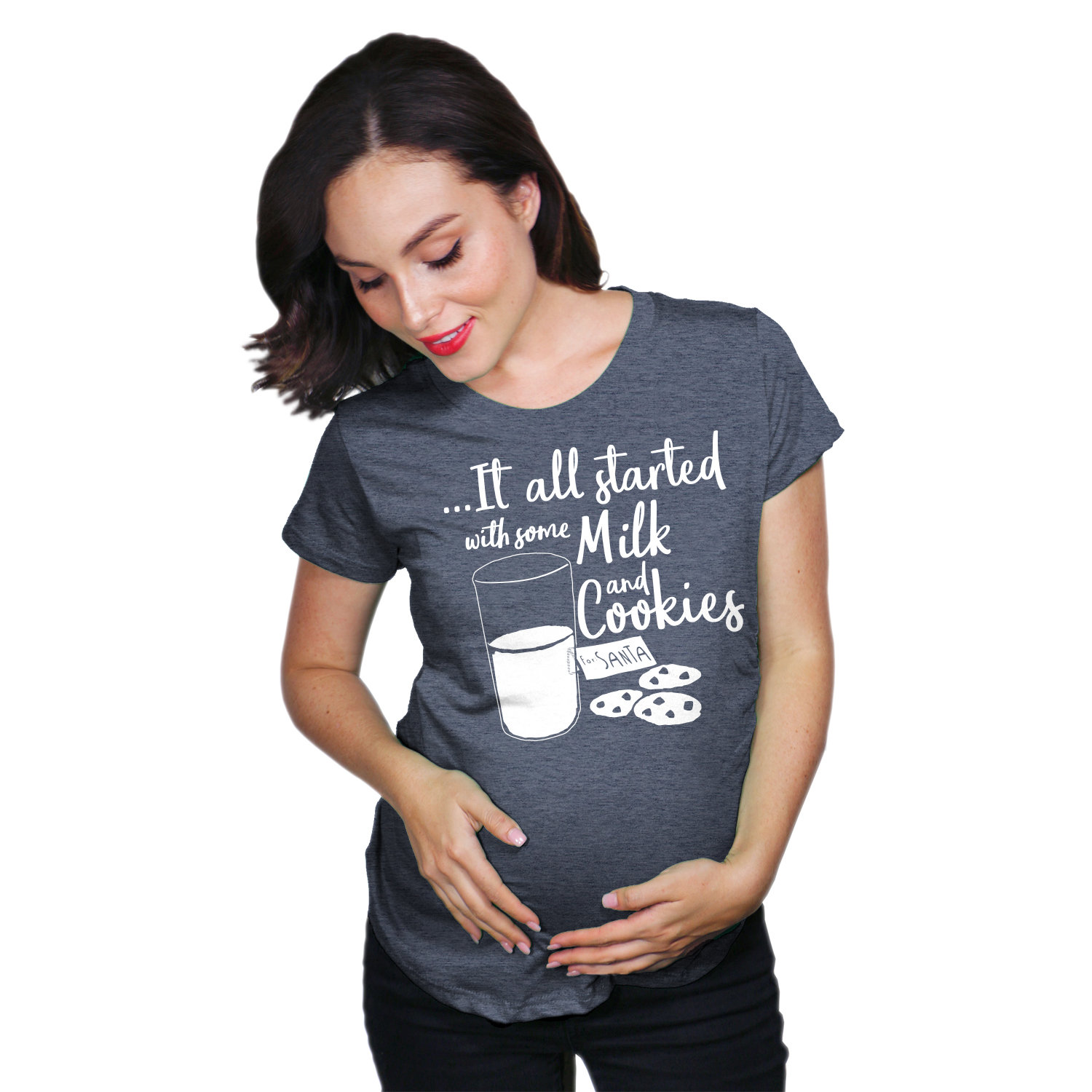 Christmas Maternity Shirt Pregnant Xmas Shirt Festive Baby Bump