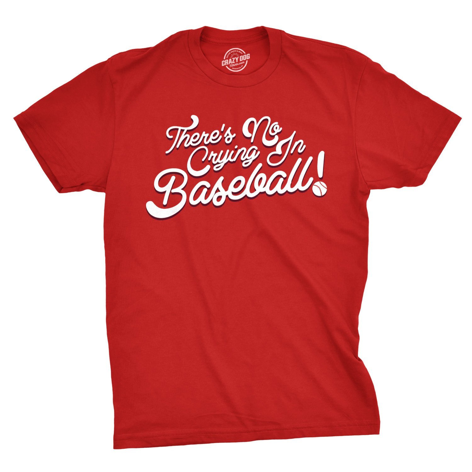 Baseball Shirt Dad, Baseball Shirt Funny, Baseball T Shirt Red, Mens Sports  Shirt, No Crying In Base on Luulla